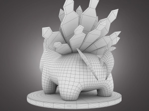 Pokemon Bulbasaur Dark Type Concept Modello 3D