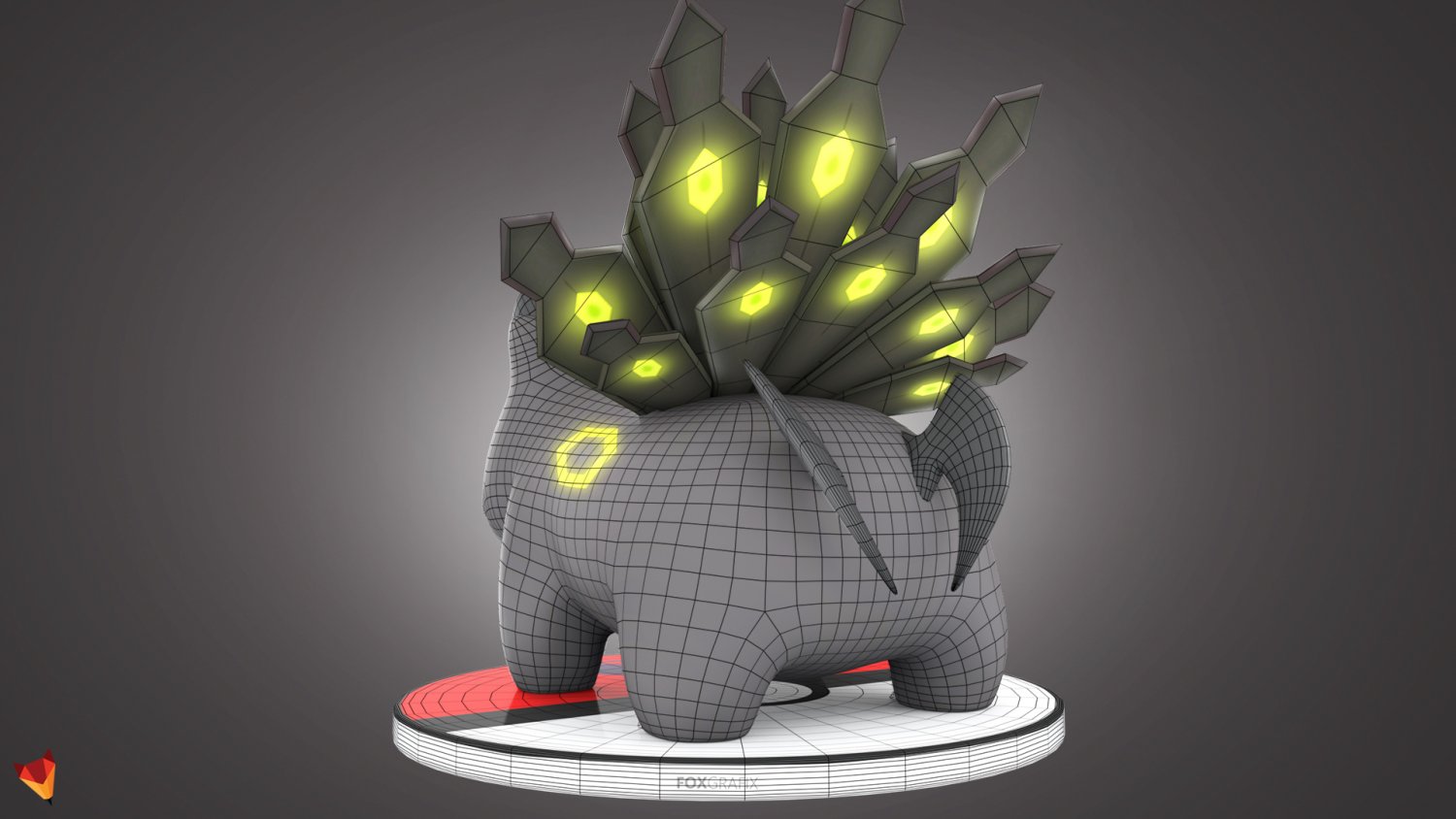 Pokemon Bulbasaur Dark Type Concept Modelo 3D in Cartoon 3DExport