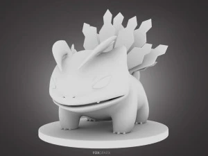 Pokemon Bulbasaur Dark Type Concept 3D Model