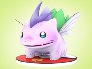 Pokemon Bulbasaur Bug Type Concept 3D Model