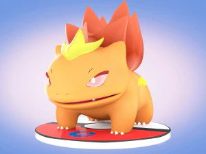 Konsep Tipe Naga Pokemon Bulbasaur Model 3D