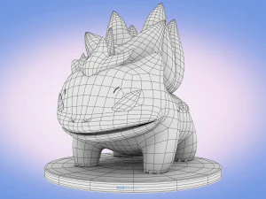 Konsep Tipe Naga Pokemon Bulbasaur Model 3D
