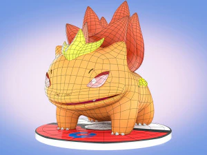 Konsep Tipe Naga Pokemon Bulbasaur Model 3D