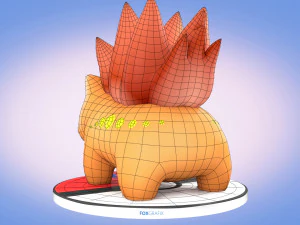 Konsep Tipe Naga Pokemon Bulbasaur Model 3D