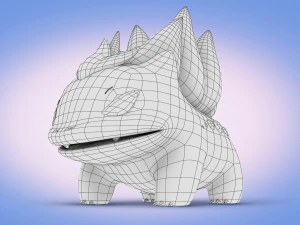Konsep Tipe Naga Pokemon Bulbasaur Model 3D