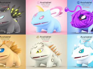 Konsep Tipe Naga Pokemon Bulbasaur Model 3D