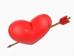 Heart With Arrow 3D Model