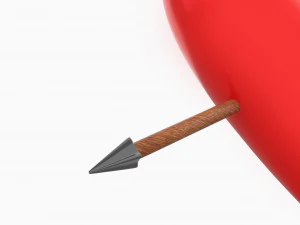 Heart With Arrow 3D Model