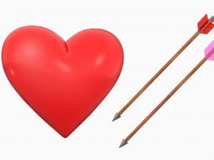 Heart With Arrow 3D 모델