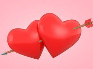 Heart With Arrow 3D Model