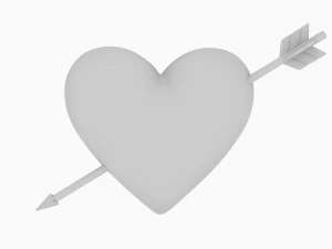 Heart With Arrow 3D Model