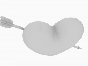 Heart With Arrow 3D Model