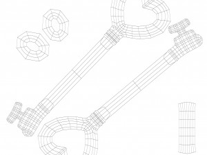 Lock And Key With Heart Shape 3D Модель