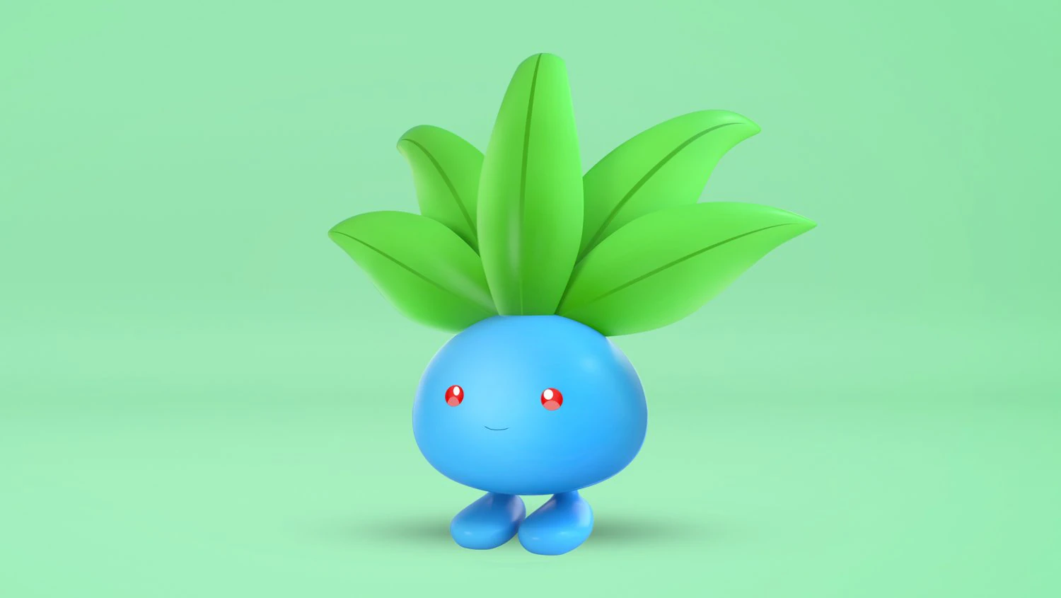 Pokemon Oddish 3D Model .c4d .max .obj .3ds .fbx .stl .blend 