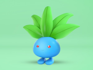 Pokemon Oddish 3D मॉडल