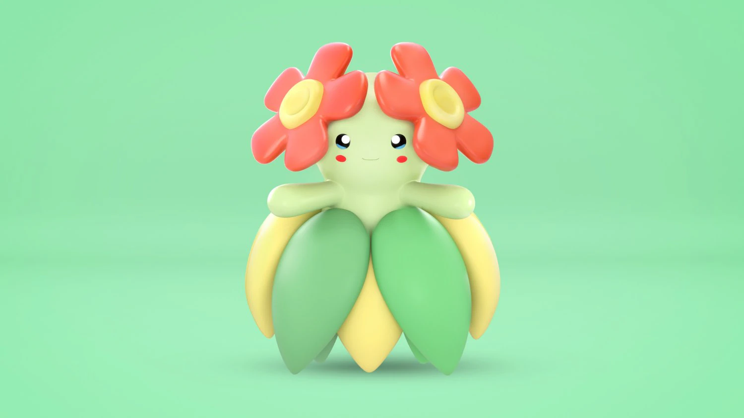 Pokémon Bellossom Modello 3D .c4d .max .obj .3ds .fbx .stl .blend