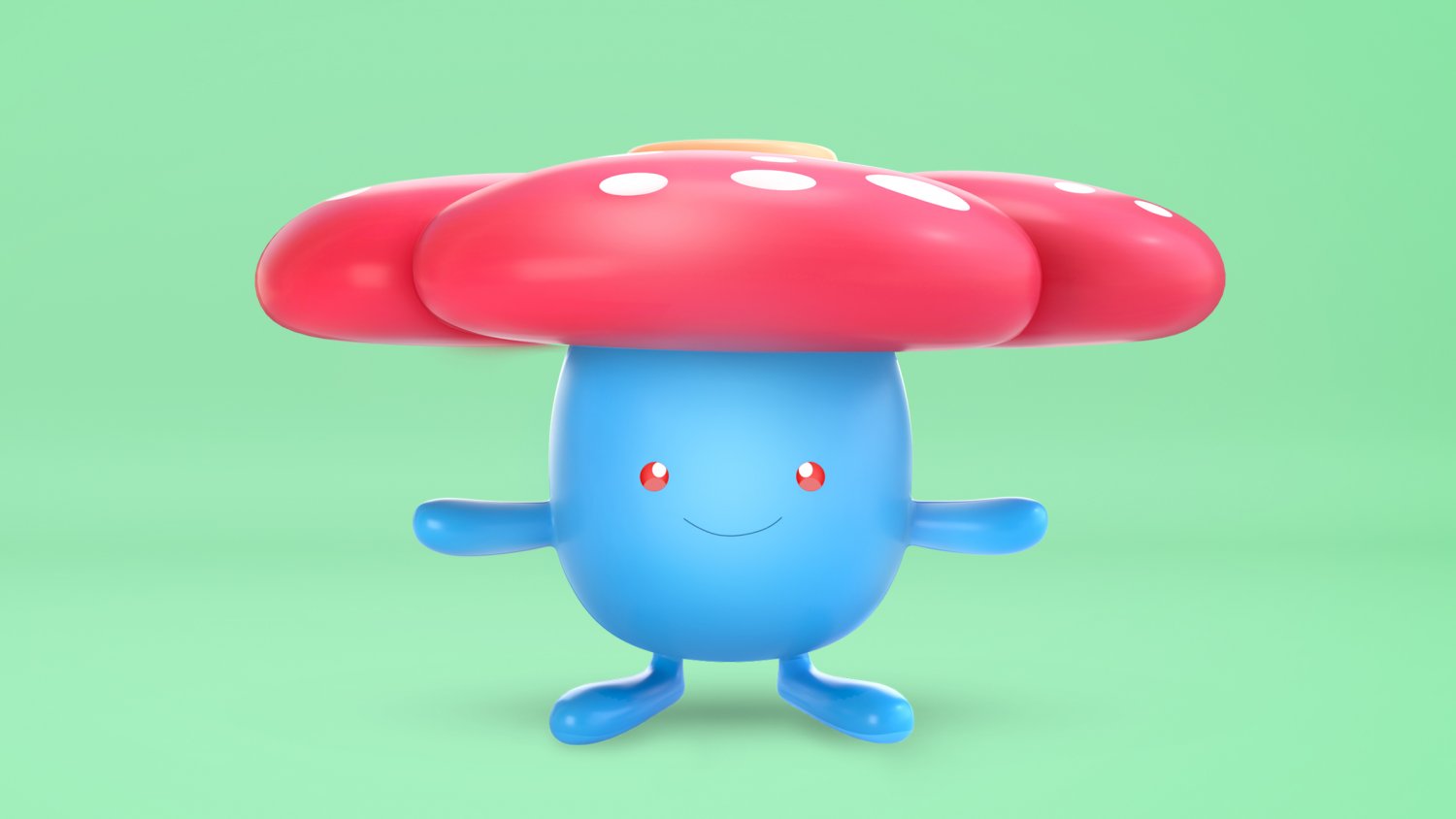 Oddish Pokemon 3D Model in Cartoon 3DExport