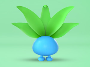 Pokemon Oddish EVOLUTIONS Modelo 3D