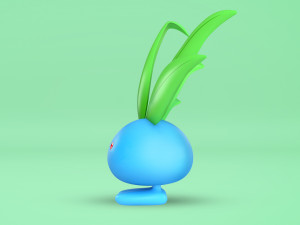 Pokemon Oddish EVOLUTIONS Modelo 3D