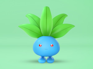 Pokemon Oddish EVOLUTIONS Modelo 3D