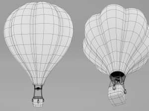 Hot Air Balloon 3D 모델