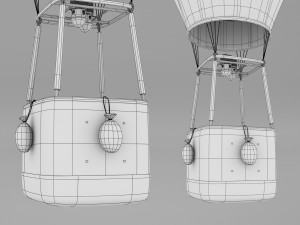 Hot Air Balloon 3D 모델
