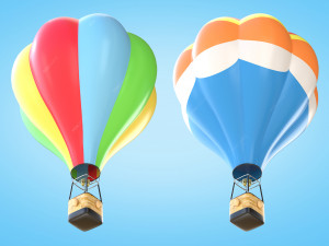 Hot Air Balloon 3D 모델