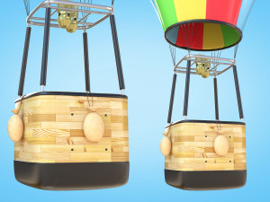 Hot Air Balloon 3D 모델