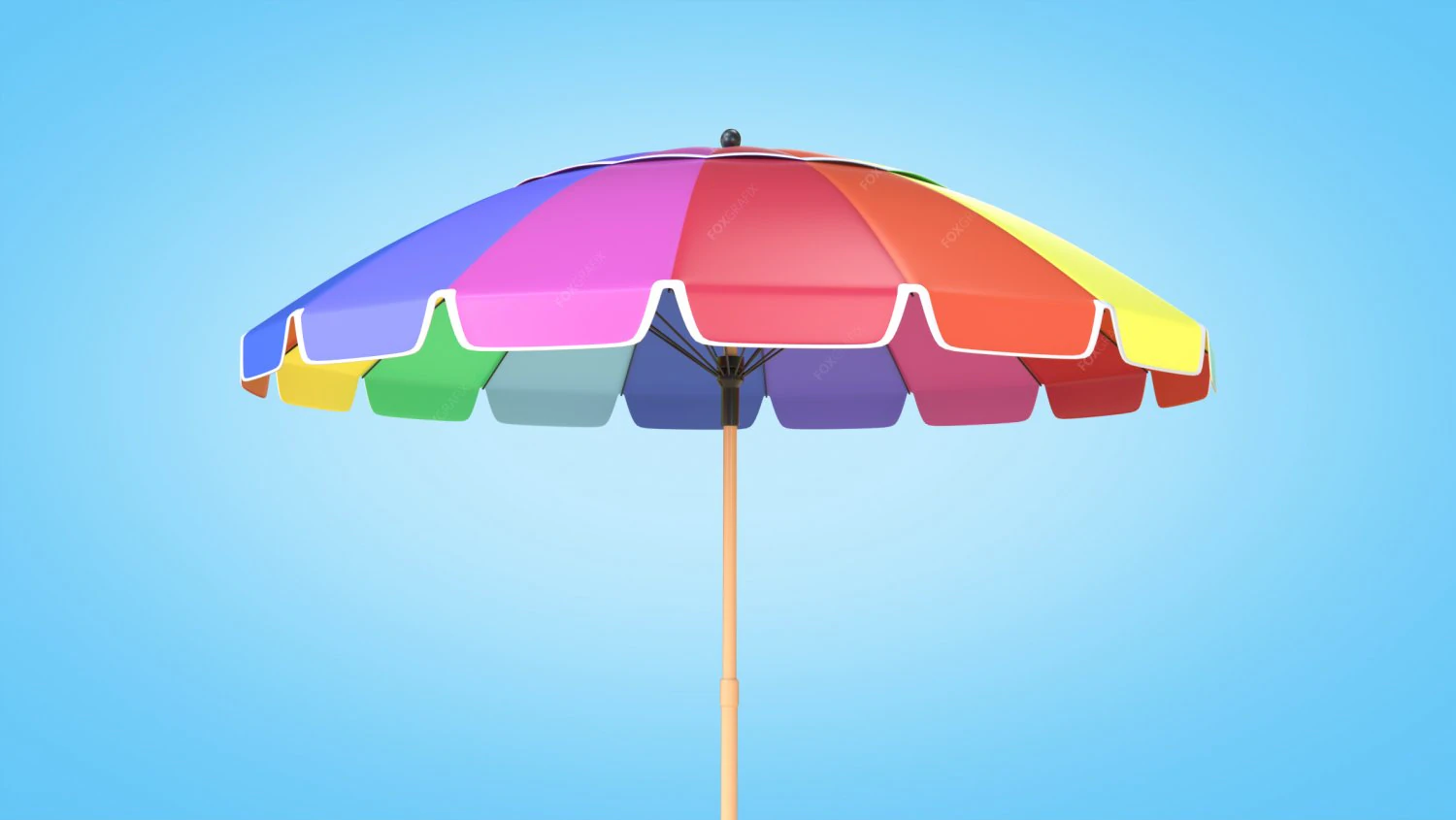 Beach Parasol 3D Model .c4d .max .obj .3ds .fbx .stl .blend