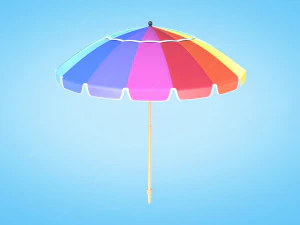 Beach Parasol 3D Model
