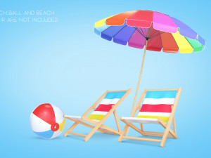 Beach Parasol Modelo 3D