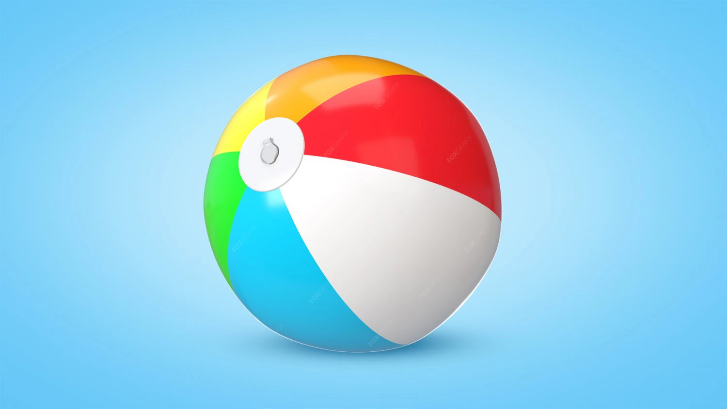 Beach Ball 3D Model .c4d .max .obj .3ds .fbx .stl .blend