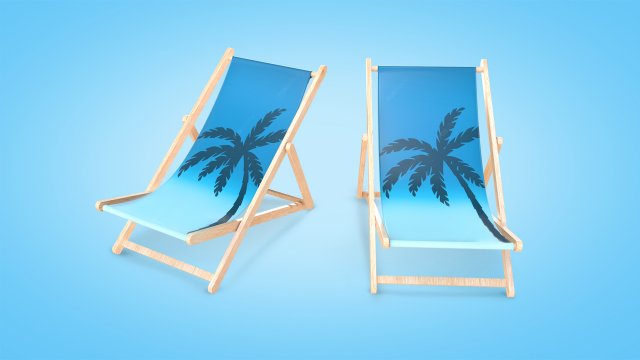 Beach Chair 3D मॉडल .c4d .max .obj .3ds .fbx .stl .blend 
