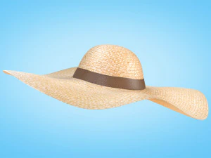 Cappello da sole in paglia Modello 3D