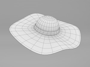 Straw Sun Hat 3D Model