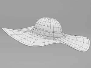 Straw Sun Hat 3D Model
