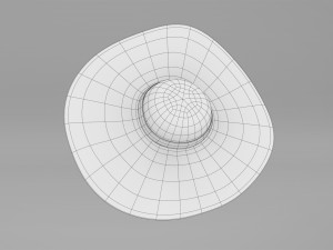 Straw Sun Hat 3D Model