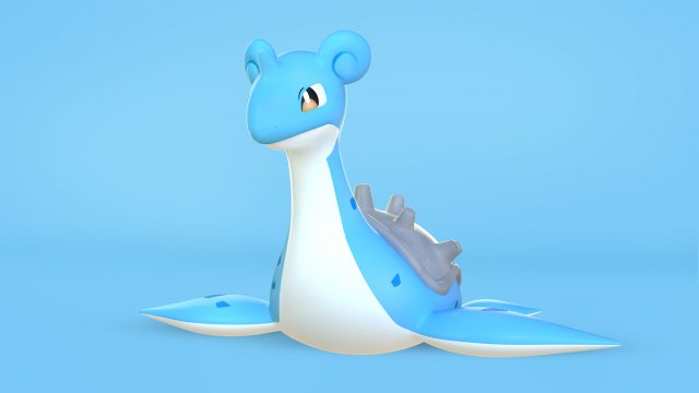 Pokemon Lapras Modelo 3D .c4d .max .obj .3ds .fbx .stl .blend 