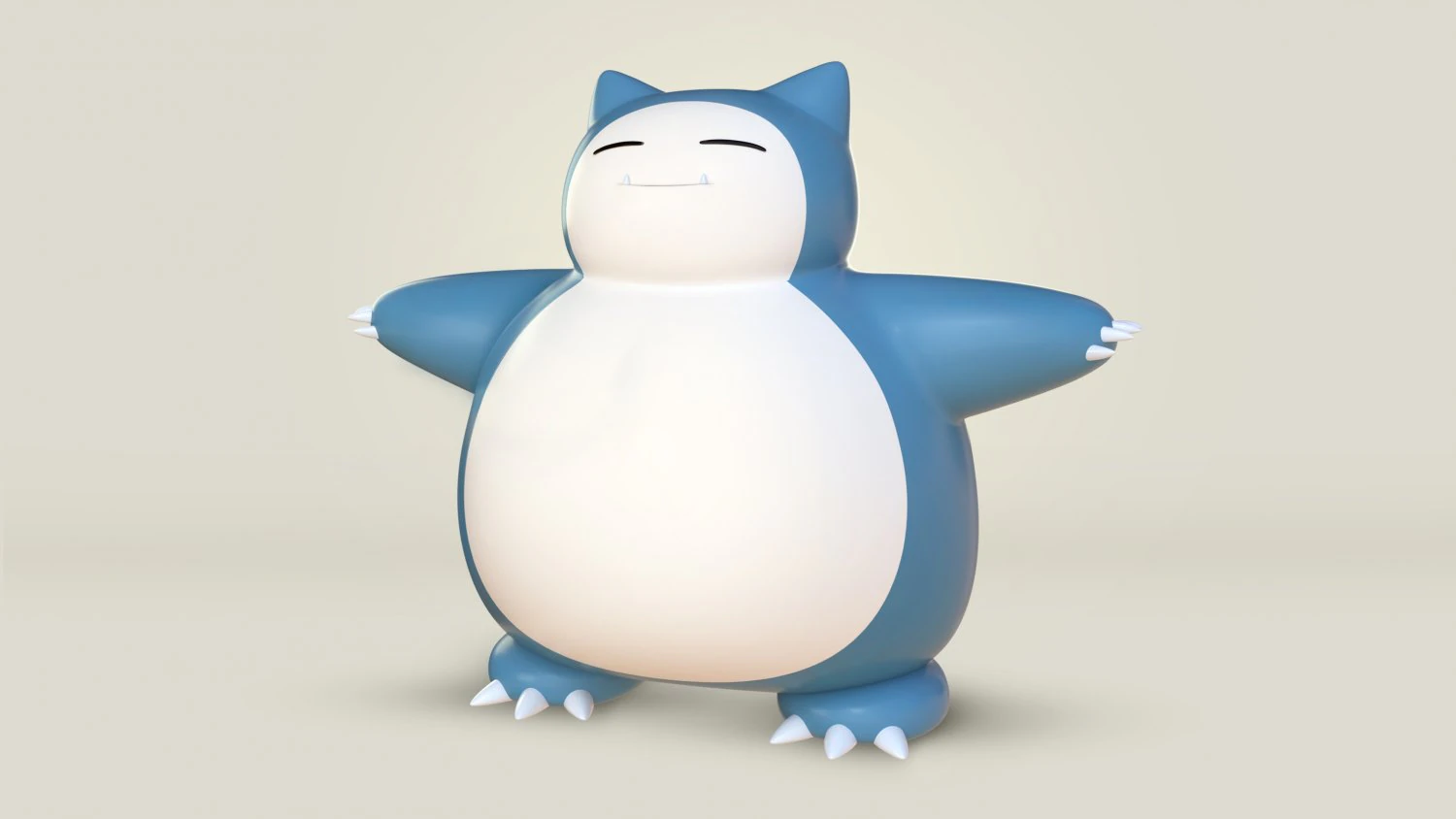 Pokemon Snorlax 3D Model .c4d .max .obj .3ds .fbx .stl .blend 