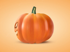 Pumpkin With Witch Hat 3D-Modell