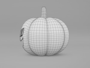 Pumpkin With Witch Hat 3D-Modell