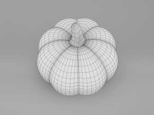 Pumpkin With Witch Hat 3D-Modell