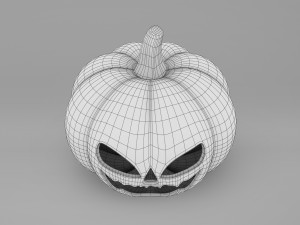 Pumpkin With Witch Hat 3D-Modell