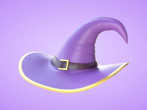 Zucca Con Cappello Da Strega Modello 3D