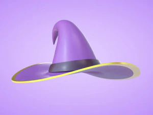 Zucca Con Cappello Da Strega Modello 3D