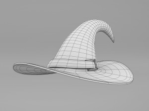 Pumpkin With Witch Hat 3D-Modell
