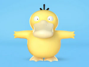 Pokemon Psyduck EVOLUTIONS 3D Model
