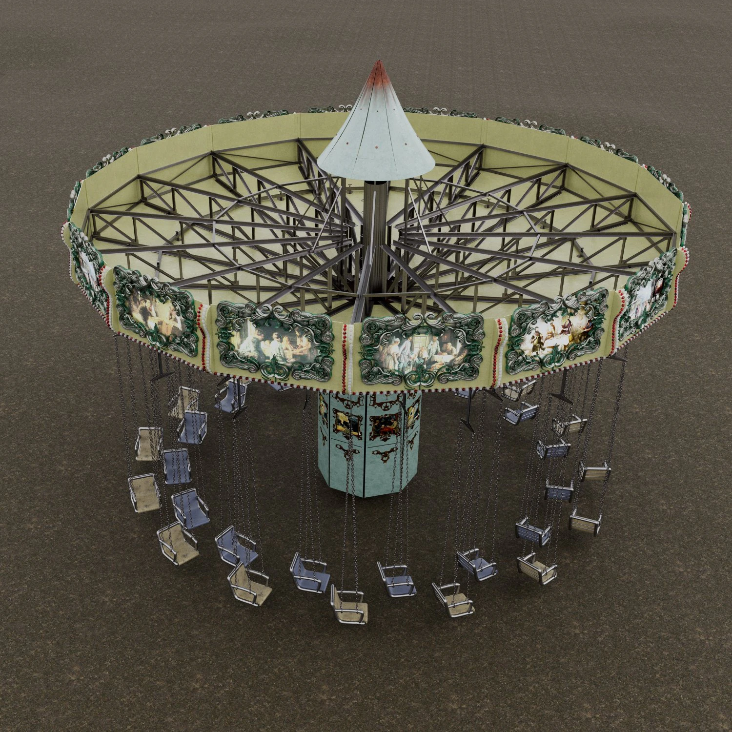 Carousel 3D Model .c4d .max .obj .3ds .fbx .stl .blend
