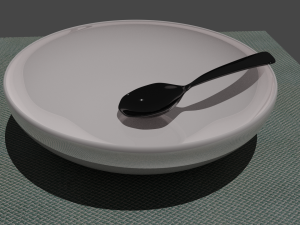 Plate and spoon 3D 模型