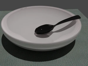 Bord en lepel 3D Model